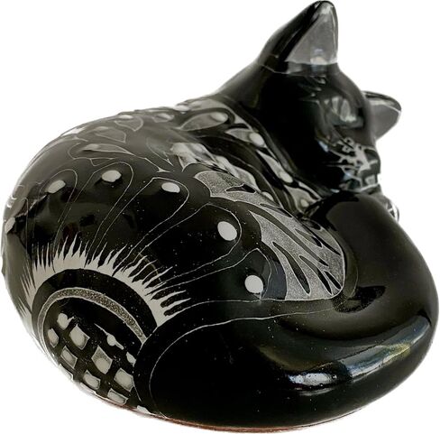 Talavera Sleeping Cat, Hand Made in Saudi Arabia