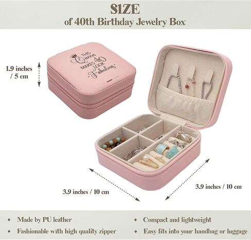 هدية عيد الميلاد الأربعين للنساء، صندوق تخزين مجوهرات زهري لعيد الميلاد الأربعين مع زجاجة عطر قابلة لاعادة الملء، هدية للنساء في سن 40، هدية عيد ميلاد 40، هدية رائعة لعيد الميلاد الأربعين، عناصر عيد in Kuwait