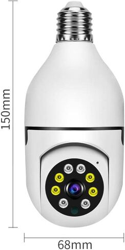 كاميرا X W EI UNION Light Bulb Camera 360 درجة كاميرا أمان منزلية لاسلكية للاستخدام الداخلي والخارجي، كشف الحركة الصوتية في اتجاهين، تسجيل فيديو للرؤية الليلية مع دعم سحابة الصوت in Kuwait