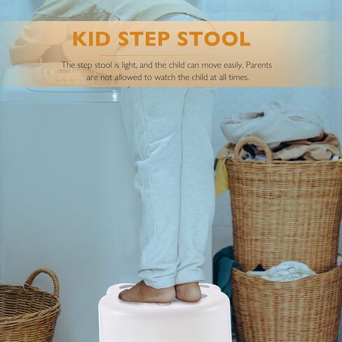 Gadpiparty Bathroom Stool Step Stool for Kids, Toddler Plastic Potty Step Stool, Bathroom Kitchen Non Slip Step Stool, Toilet Potty Training Step Stool for Baby Toddlers Kids (Orange) in Saudi Arabia