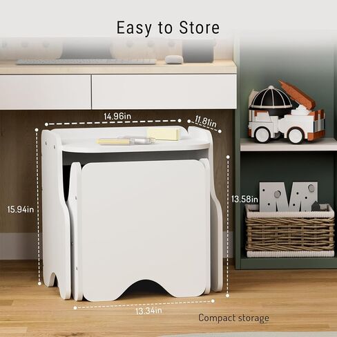 Tilhumt 2 in 1 Montessori Weaning Table and Chair Set with Built-in Chalkboard, Height Adjustable Chair for Toddlers, Kids Activity Table for Drawing, Dining, Reading, and Playing in Kuwait