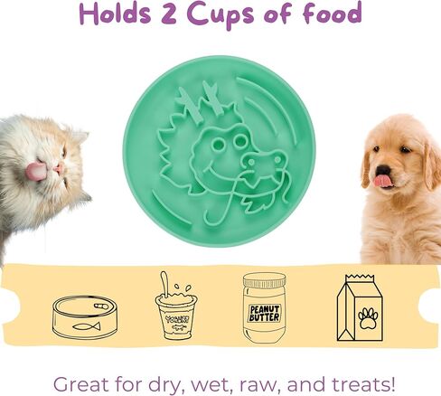 وعاء التغذية البطيء سنة التنين من صن دوج - وعاء ألغاز من السيليكون وبساط لعق مع شفط للكلاب والقطط. الأكل البطيء، تقليل الملل، بساط علاج الكلاب مثالي للهدايا - تصميم SunDog الحصري in Kuwait