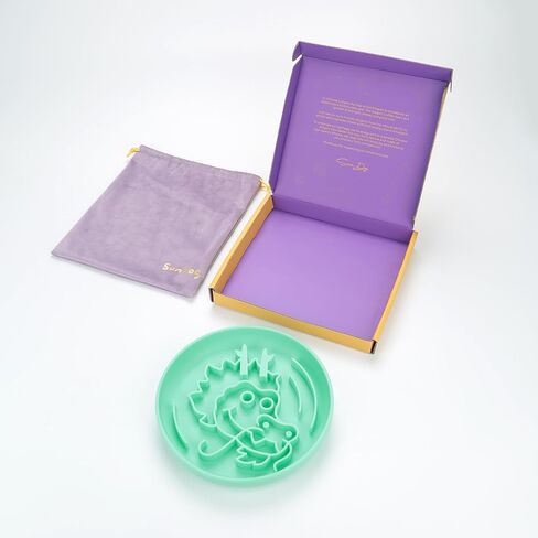 وعاء التغذية البطيء سنة التنين من صن دوج - وعاء ألغاز من السيليكون وبساط لعق مع شفط للكلاب والقطط. الأكل البطيء، تقليل الملل، بساط علاج الكلاب مثالي للهدايا - تصميم SunDog الحصري in Kuwait