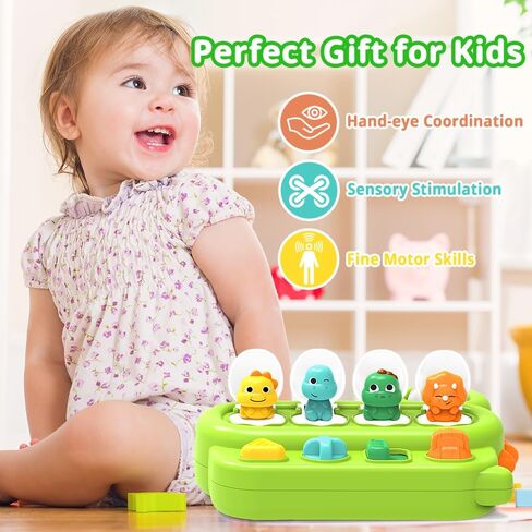 ألعاب Anemeeoke Animals المنبثقة للسبب والتأثير لعمر 1-2 سنة للأولاد والبنات هدايا للأطفال الصغار، من 12 إلى 18 شهرًا للتعلم المبكر ألعاب تعليمية للأطفال in Kuwait