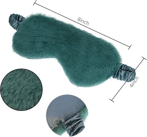 Bettli Plush Sleep Mask Soft Blindfold Color Faux Fur Eye Cover Pack of 6 in Kuwait