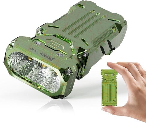 WUBEN X2 1,800 High Lumens Outdoor Pocket Flashlight 90+ High CRI, 175° Floodlighting Mini Rechargeable Flashlight for EDC, Camping, Night Walk, Emergency with 6 Light Modes, Type-C Charging Lanyard in Kuwait
