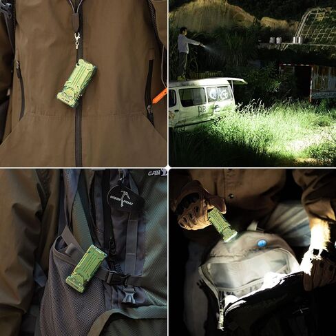 WUBEN X2 1,800 High Lumens Outdoor Pocket Flashlight 90+ High CRI, 175° Floodlighting Mini Rechargeable Flashlight for EDC, Camping, Night Walk, Emergency with 6 Light Modes, Type-C Charging Lanyard in Kuwait