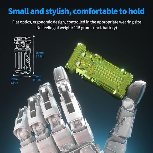 WUBEN X2 1,800 High Lumens Outdoor Pocket Flashlight 90+ High CRI, 175° Floodlighting Mini Rechargeable Flashlight for EDC, Camping, Night Walk, Emergency with 6 Light Modes, Type-C Charging Lanyard in Kuwait