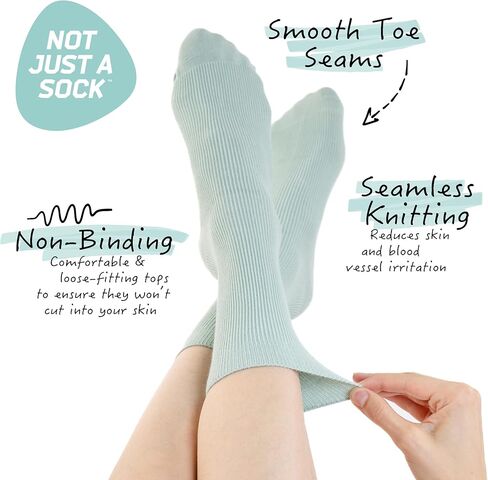 Not Just a Sock Diabetic Socks for Women and Men - One Size Fits All - Loose-Top Non-Binding Socks for Improved Circulation in Kuwait