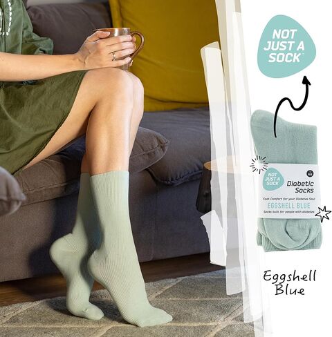 Not Just a Sock Diabetic Socks for Women and Men - One Size Fits All - Loose-Top Non-Binding Socks for Improved Circulation in Kuwait