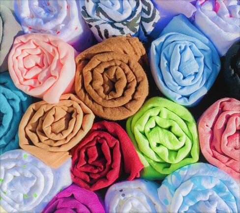 Cotton Muslin Swaddle Baby Blankets 2 Pieces Set (White/Dusty Rose) in Kuwait