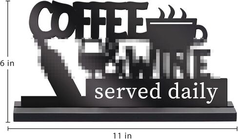 Ggjgrpx علامة يومية تقدم القهوة، علامة بار قهوة خشبية مجوفة للشرب، ديكورات القهوة لبار القهوة، بار المشروبات والمنزل، زخرفة فنية خشبية لبار القهوة ومحبي المشروبات in Kuwait