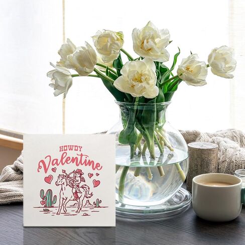 Grapehiker Howdy Valentine Sign، علامة خشبية لعيد الحب الغربي، ديكور عيد الحب لراعية البقر، ديكور غرفة راعية البقر الوردي، هدايا راعية البقر، علامة صندوق خشبي لعيد الحب الغربي العتيق 5x5 in Kuwait