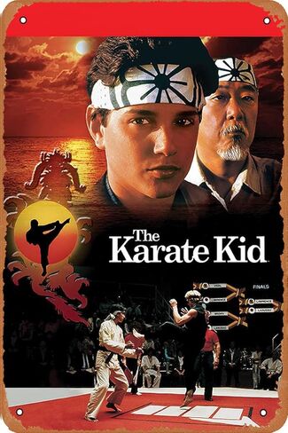 TersShawl Vintage Movie Tin Sign,The Karate Kid 1984,Metal Sign Metal Wall Decor for Home,Bar,Diner,Pub,or Man Cave 8x12Inch in Kuwait