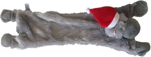 Midlee Hippo Stuffingless Christmas Dog Toy with Santa Hat in Saudi Arabia