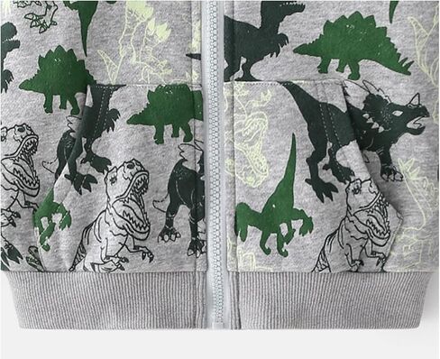 Boys Zip-up Dinosaur Hoodies Toddler Light Jackets Zipper Sweatshirt in Saudi Arabia