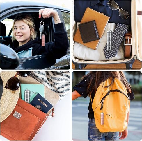 Metal Weekly Pill Organizer, 2PCS Waterproof Pill Organizer Aluminum Alloy Travel Pill Box, Portable 7 Day Vitamin Organizer Stackable, Pill Container to Hold Vitamin, Fish Oil (Rose Gold, Silver) in Kuwait