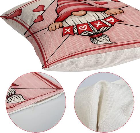 عيد الحب وسادة يغطي 18x18 مجموعة من 4 عيد الحب التماثيل الكتان وسادة الزخرفية رمي وسادة يغطي أريكة الأريكة الذكرى الزفاف عيد الحب ديكور المنزل in Kuwait