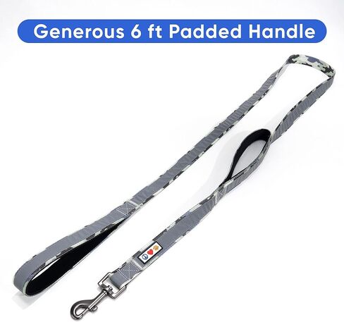 Pawtitas Double Handle Dog Leash Heavy Duty for Training No Pull Leashes Ideal for Medium and Large Dogs | Great for Walking, Running & Training Dog Leash - Medium/Large - Pink in Kuwait