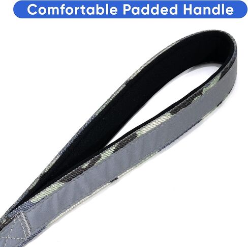 Pawtitas Double Handle Dog Leash Heavy Duty for Training No Pull Leashes Ideal for Medium and Large Dogs | Great for Walking, Running & Training Dog Leash - Medium/Large - Pink in Kuwait