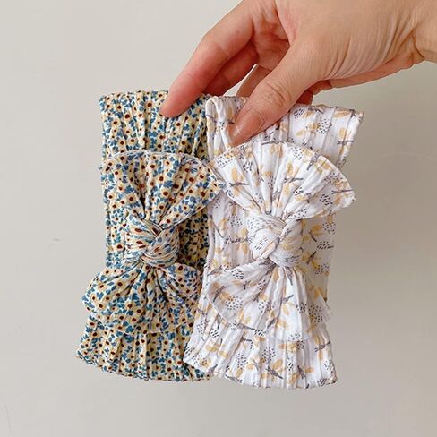 6 قطع عصابات رأس للأطفال من عمر سنتين من النايلون للبنات الصغار بطباعة الطبيعة الرياح إكسسوارات شعر الأميرة in Kuwait