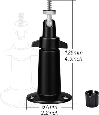 WiTi 2 Pack Wall and Ceiling Mount Metal Bracket for Security Camera, 1/4 Thread Ball Joint Adjustable Indoor and Outdoor Mount for WiFi Battery Cameras, Compatible with Blink Arlo Ring etc in Kuwait