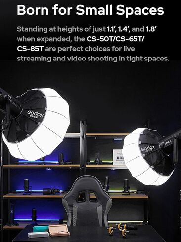 Godox CS-65T Collapsible Lantern Softbox 25.6inch/65cm Soft Lighting Modifier for Godox SL60II SL150III FV150II AD300PRO AD400PRO AD600BM SZ300R VL300 UL150II ML60 in Saudi Arabia