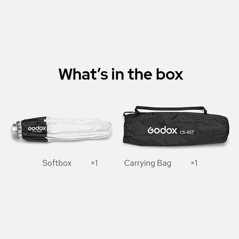 Godox CS-65T Collapsible Lantern Softbox 25.6inch/65cm Soft Lighting Modifier for Godox SL60II SL150III FV150II AD300PRO AD400PRO AD600BM SZ300R VL300 UL150II ML60 in Saudi Arabia
