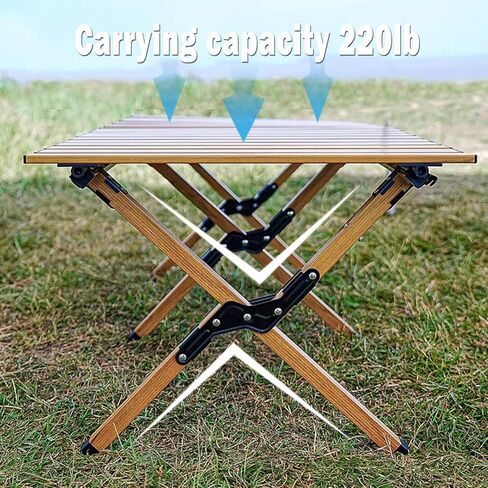 طاولات التخييم التي يمكن طيها خفيفة الوزن - طاولة نزهة محمولة قابلة للطي من الألومنيوم، طاولة جانبية صغيرة قابلة للطي/قابلة للطي للأنشطة الخارجية والشاطئ والشواء وتناول الطعام، تتسع لـ 4-8 أشخاص... in Kuwait