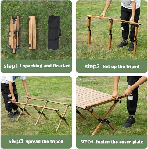 طاولات التخييم التي يمكن طيها خفيفة الوزن - طاولة نزهة محمولة قابلة للطي من الألومنيوم، طاولة جانبية صغيرة قابلة للطي/قابلة للطي للأنشطة الخارجية والشاطئ والشواء وتناول الطعام، تتسع لـ 4-8 أشخاص... in Kuwait
