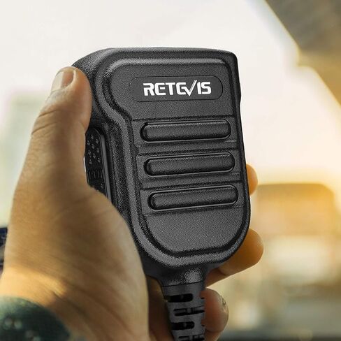 ميكروفون مكبر صوت لاسلكي Retevis RT86 RT85، ميكروفون راديو IP54 مقاوم للماء مع مقبس صوت 3.5 مم متوافق مع Baofeng UV-5R BF-F8HP 5RM Retevis RT22 RT21 RT68 RT81 RT3S RT5R راديو ثنائي الاتجاه (حزمة واحدة) in Saudi Arabia