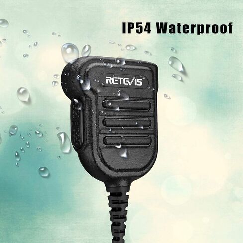 ميكروفون مكبر صوت لاسلكي Retevis RT86 RT85، ميكروفون راديو IP54 مقاوم للماء مع مقبس صوت 3.5 مم متوافق مع Baofeng UV-5R BF-F8HP 5RM Retevis RT22 RT21 RT68 RT81 RT3S RT5R راديو ثنائي الاتجاه (حزمة واحدة) in Saudi Arabia
