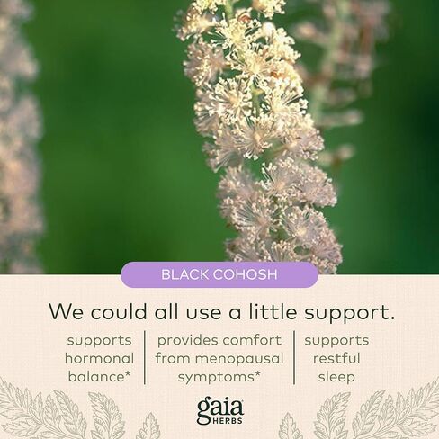 Gaia Herbs Nighttime Comfort - Menopause Supplement for Women - with Black Cohosh, Mimosa, Passionflower & St. John’s Wort - 60 Vegan Liquid Phyto-Caps (30 Servings) in Saudi Arabia