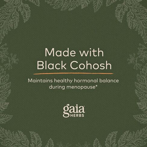 Gaia Herbs Nighttime Comfort - Menopause Supplement for Women - with Black Cohosh, Mimosa, Passionflower & St. John’s Wort - 60 Vegan Liquid Phyto-Caps (30 Servings) in Saudi Arabia