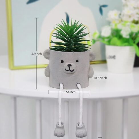 Artificial Plants Potted Set, Mini Potted Succulents Decorative with Gray Pots, Succulents Creative Decor, Simulation Plants Ornament 3PCS, Office Home Decor Gifts in Saudi Arabia