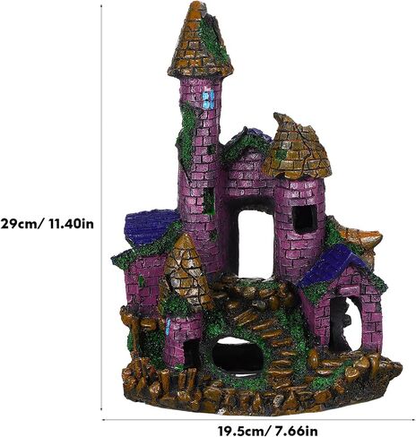 Mipcase Fish Tank Castle Decorations Resin Aquarium Decorations Large Fish Tank Decorations Fish Cave Hideout for Ornament in Saudi Arabia