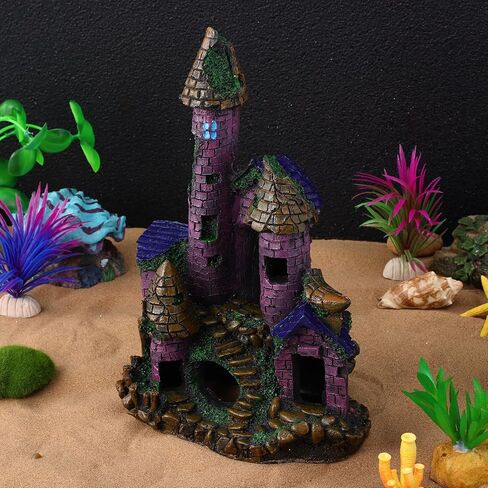Mipcase Fish Tank Castle Decorations Resin Aquarium Decorations Large Fish Tank Decorations Fish Cave Hideout for Ornament in Saudi Arabia