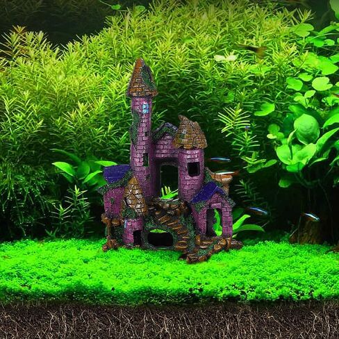 Mipcase Fish Tank Castle Decorations Resin Aquarium Decorations Large Fish Tank Decorations Fish Cave Hideout for Ornament in Saudi Arabia
