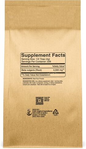 Pure Original Ingredients Beet Root Powder (1lb) Smoothies, Rich Color, Non-GMO, Folate in Saudi Arabia