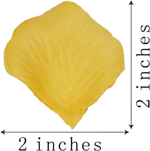 تشى شين 1200 قطعة من بتلات الورد الزهور الاصطناعية لحفلات الزفاف وحفلات الزفاف لوازم تزيين الحمام باللون الأصفر in Kuwait