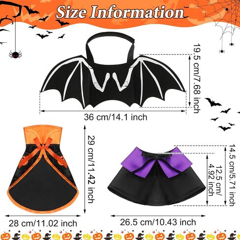 5 Pcs Halloween Cat Costume Bat Wings Witch Cloak Wizard Hat Halloween Pet Costume Set Pet Vampire Costume Cloak Witch Hat Bat Costume Cat Dress up Accessories for Small Kitten Dog Cosplay Party Decor in Saudi Arabia
