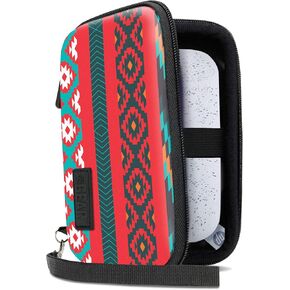 USA GEAR Hard Shell Portable Printer Case - Instant Printer Case with Scratch-Resistant Interior & Wrist Strap Compatible with HP Sprocket 2x3, Instax Mini 11, Kodak Printomatic, and More - Black