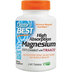 Doctor's Best عنصر المغنيسيوم عالي الامتصاص، 200 ملجم، 240 قطعة in Kuwait