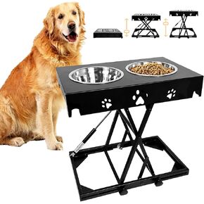 Montex Elevated Dog Bowls 3-16 Inch Unlimited Heights Adjustable, Raised Dog Bowls for Small Medium Dogs, 3" to 16" in Kuwait