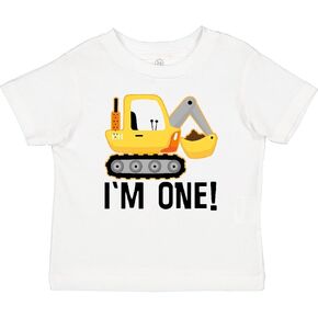 inktastic 1st Birthday Construction Truck Boy Outfit Baby T-Shirt