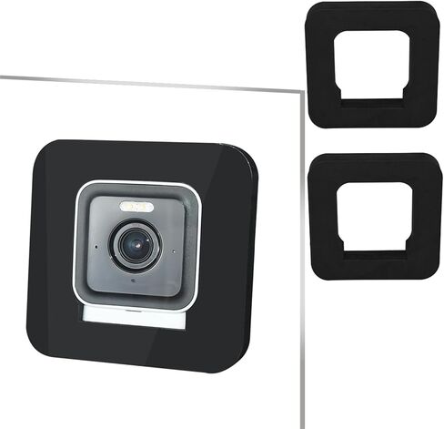 OYOCAM Window Mount Comaptible with Wyze Cam V3, 2 Pack Camera Glass Wall Bracket Screwless Adhesive Mount Window Security Mounting Bracket, Damage-Free, Black in Kuwait