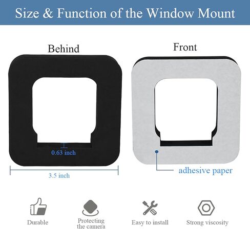 OYOCAM Window Mount Comaptible with Wyze Cam V3, 2 Pack Camera Glass Wall Bracket Screwless Adhesive Mount Window Security Mounting Bracket, Damage-Free, Black in Kuwait
