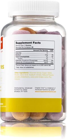 Zahler Chapter Calcium with Vitamin D3 Gummies, Bone Building Chewable Gummies, Kosher, 60 Gummies in Saudi Arabia