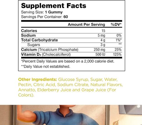 Zahler Chapter Calcium with Vitamin D3 Gummies, Bone Building Chewable Gummies, Kosher, 60 Gummies in Saudi Arabia