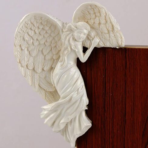 SIQITECHNO Door Frame Angel Decor Statues Ornaments Distressed Angel Sculpture Left or Right Door Corner Angel Decor Resin Wall Sculpture Crafts Vintage Angel Sculpture Ornament for Door Decoration in Saudi Arabia